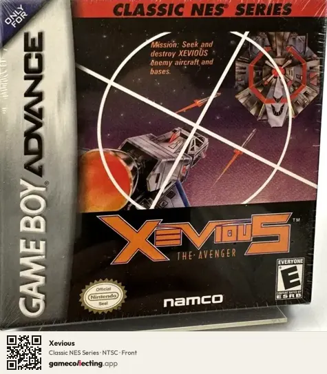Xevious Game Boy Advance, NTSC box front