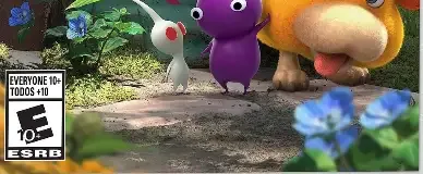 Pikmin 4, the ESRB box on its front