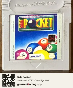 Side Pocket Game Boy, NTSC cartridge label
