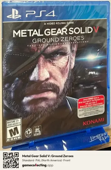 Metal Gear Solid V: Ground Zeroes PlayStation 4, North America box front