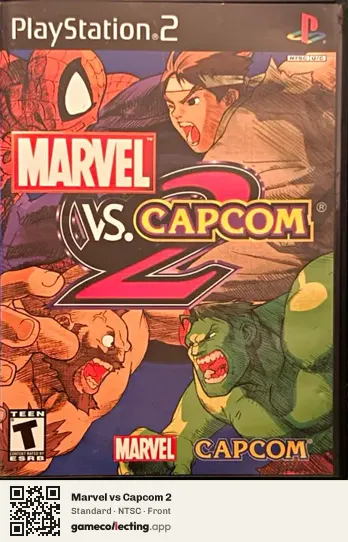 Marvel vs Capcom 2 PlayStation 2, NTSC box front