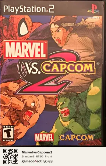 Marvel vs Capcom 2 PlayStation 2, NTSC box front