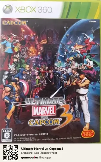 Ultimate Marvel vs. Capcom 3 Xbox 360, Asia box front