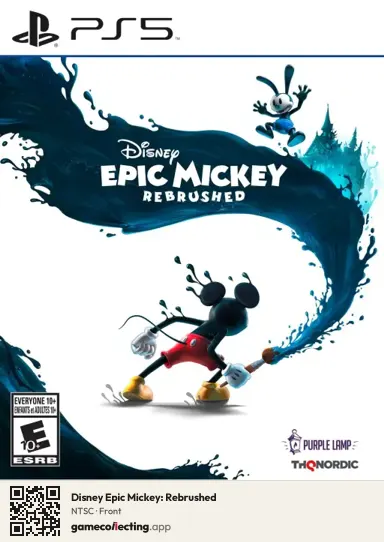 Disney Epic Mickey: Rebrushed PlayStation 5, NTSC box front