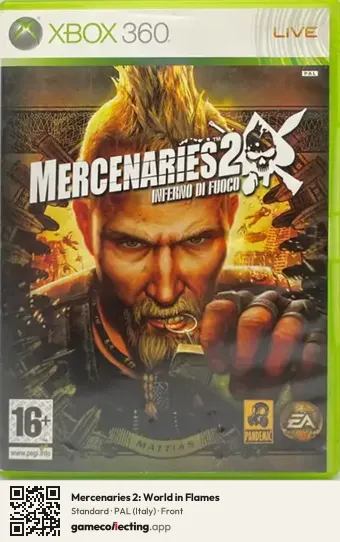 Mercenaries 2: World in Flames Xbox 360, Italy box front