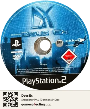 Deus Ex PlayStation 2, PAL disc