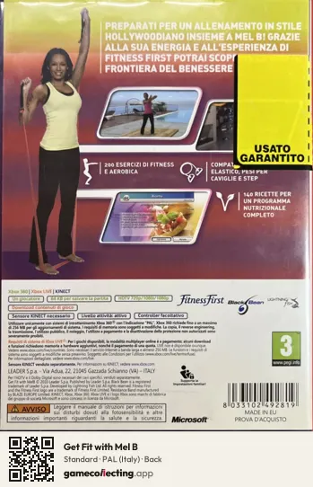 Get Fit with Mel B Xbox 360, Italy box back