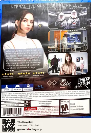 The Complex PlayStation 4, NTSC box back