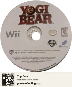 Yogi Bear Nintendo Wii, NTSC disc