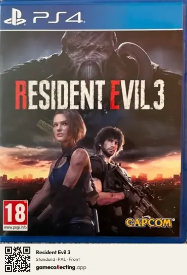 Resident Evil 3 PlayStation 4, PAL box front