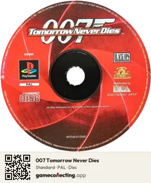 007 Tomorrow Never Dies PlayStation, PAL disc