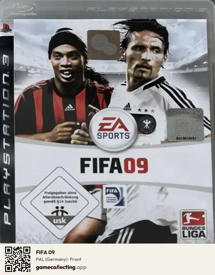 FIFA 09 PlayStation 3, Germany box front