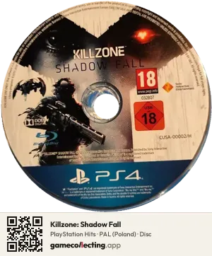 Killzone: Shadow Fall PlayStation 4, PAL disc