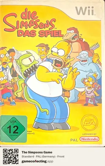 The Simpsons Game Nintendo Wii, Germany box front