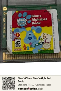Blue's Clues: Blue's Alphabet Book Game Boy Color, NTSC cartridge label