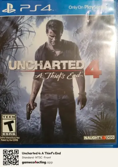 Uncharted 4: A Thief's End PlayStation 4, NTSC box front