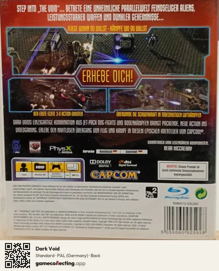 Dark Void PlayStation 3, Germany box back