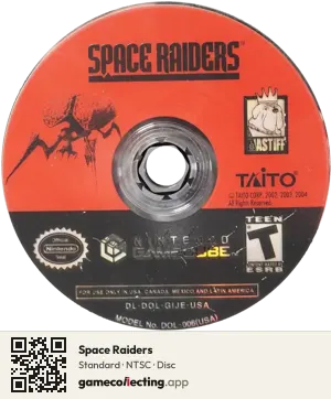 Space Raiders Nintendo GameCube, NTSC disc