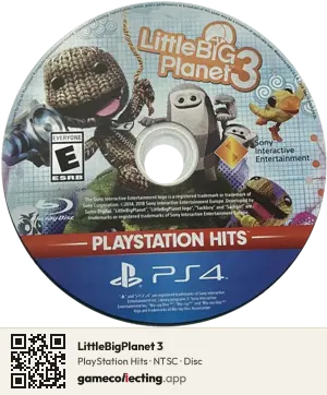 LittleBigPlanet 3 PlayStation 4, NTSC disc