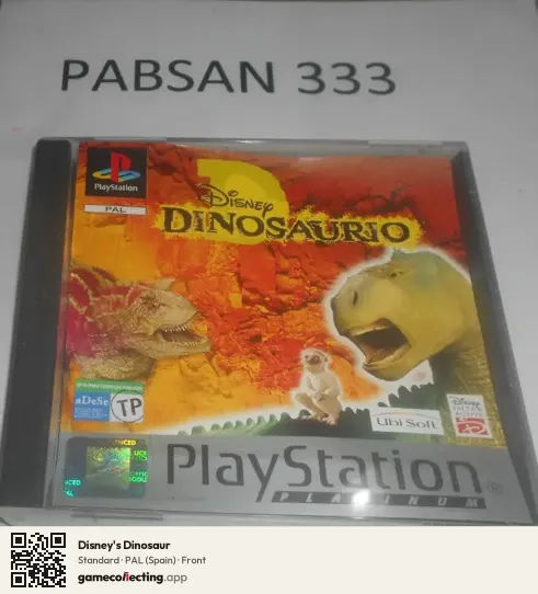 Disney's Dinosaur PlayStation, Spain box front