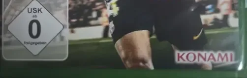 Pro Evolution Soccer 2019, the USK square on its front