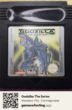Godzilla: The Series Game Boy Color, PAL cartridge label