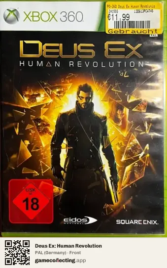 Deus Ex: Human Revolution Xbox 360, Germany box front