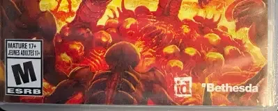 Doom, the ESRB box on its front