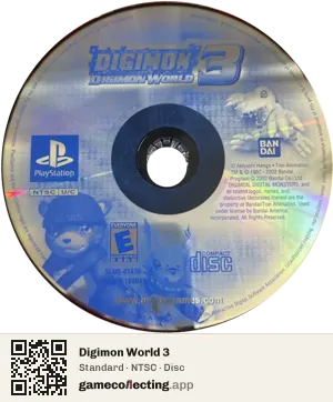 Digimon World 3 PlayStation, NTSC disc