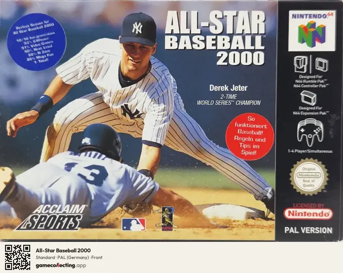 All-Star Baseball 2000 Nintendo 64, Germany box front