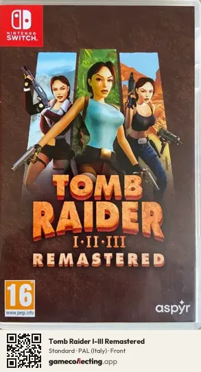 Tomb Raider I-III Remastered Nintendo Switch, Italy box front