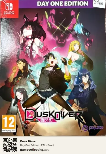 Dusk Diver Nintendo Switch, PAL box front