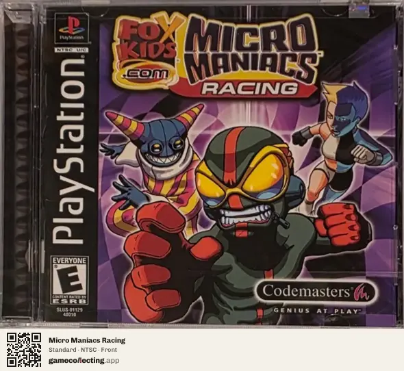 Micro Maniacs Racing PlayStation, NTSC box front