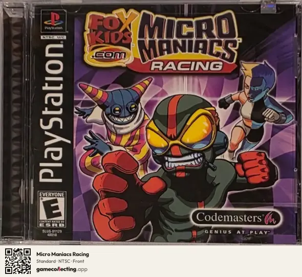 Micro Maniacs Racing PlayStation, NTSC box front