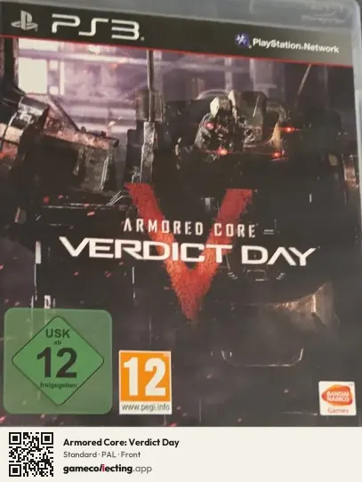 Armored Core: Verdict Day PlayStation 3, PAL box front