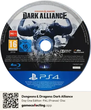 Dungeons & Dragons: Dark Alliance PlayStation 4, PAL disc