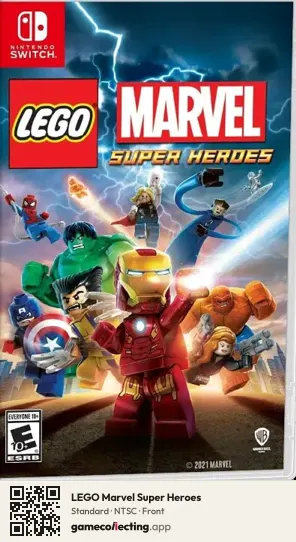 LEGO Marvel Super Heroes Nintendo Switch, NTSC box front