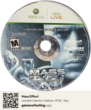 Mass Effect Xbox 360, NTSC disc