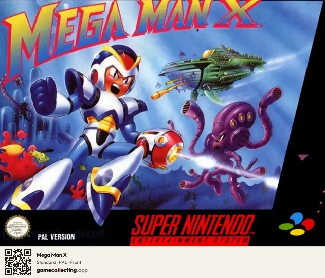 Mega Man X Super Nintendo Entertainment System, PAL box front