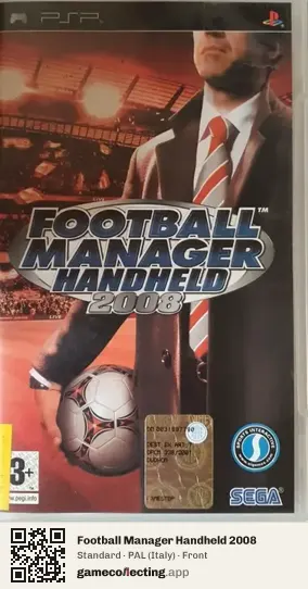 Football Manager Handheld 2008 PlayStation Portable, Italy box front