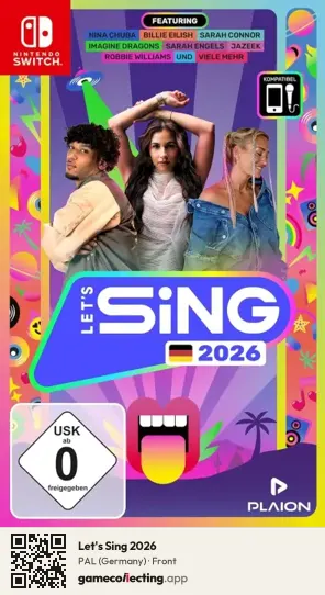 Let's Sing 2026 Nintendo Switch, Germany box front