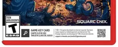 Octopath Traveler II, the ESRB box on its front