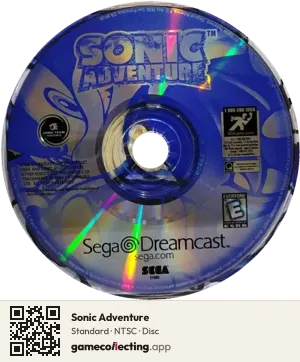 Sonic Adventure Sega Dreamcast, NTSC disc