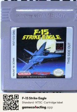 F-15 Strike Eagle Game Boy, NTSC cartridge label