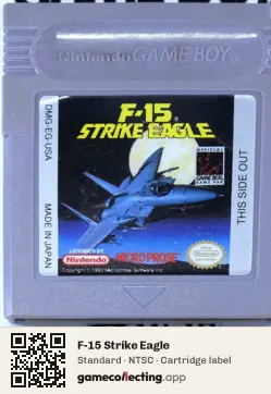 F-15 Strike Eagle Game Boy, NTSC cartridge label