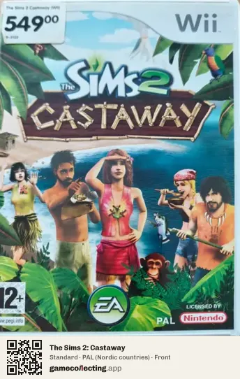 The Sims 2: Castaway Nintendo Wii, Nordic countries box front