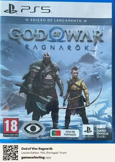 God of War Ragnarök PlayStation 5, Portugal box front
