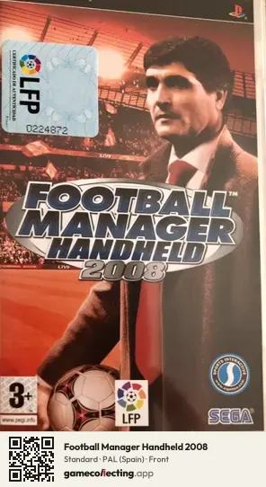Football Manager Handheld 2008 PlayStation Portable, Spain box front