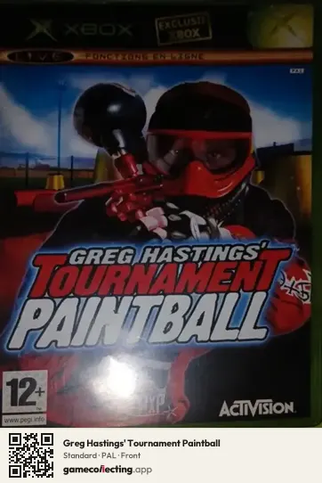 Greg Hastings' Tournament Paintball Xbox, PAL box front