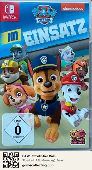 PAW Patrol: On a Roll! Nintendo Switch, Germany box front